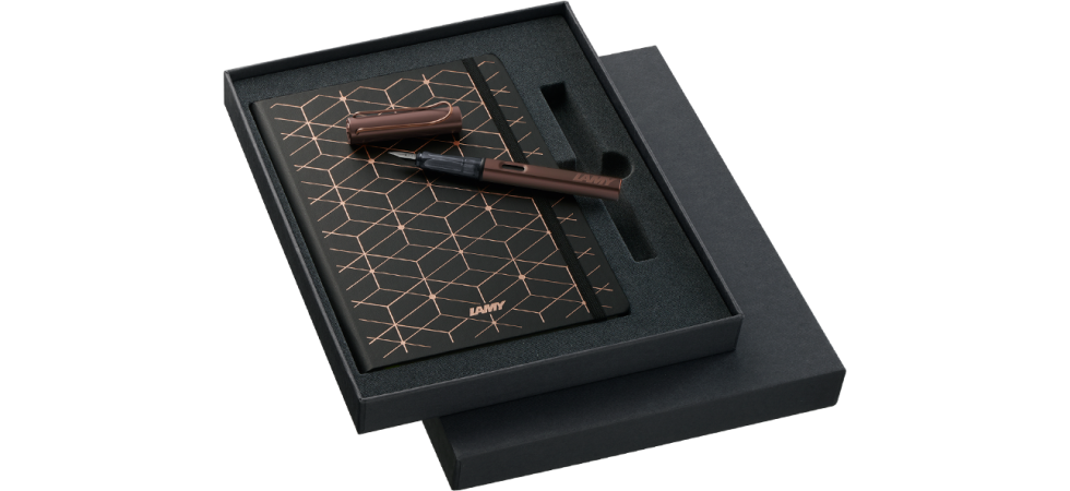 Set agenda si stilou Lx 90 marron M