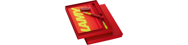 Set agenda si stilou Al-star 22 glossy red F